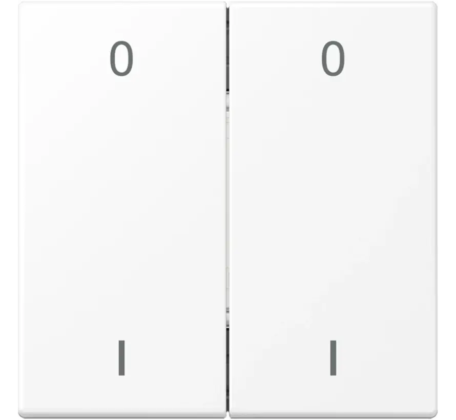 EnOcean Funk-Wandsender 4-Kanal mit Symbolen 0–I LS990 schneeweiß matt (ENO LS 995-01 WWM)
