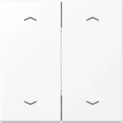 JUNG EnOcean Funk-Wandsender 4-Kanal mit Pfeilsymbolen LS990 schneeweiß matt (ENO LS 995 MP WWM)