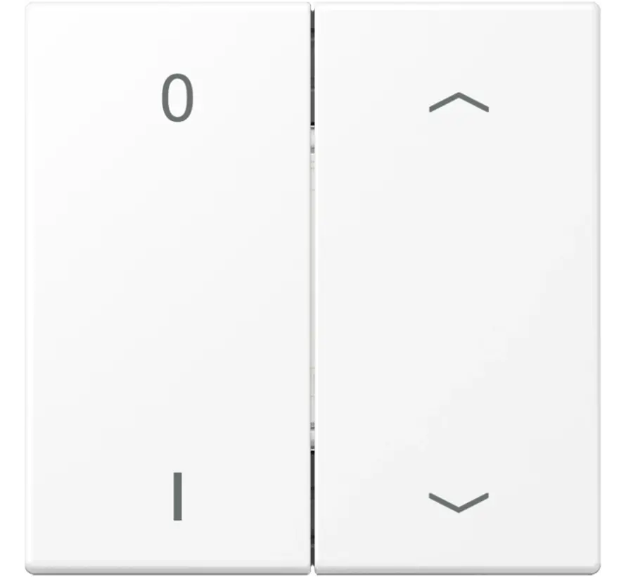 EnOcean Funk-Wandsender 4-Kanal mit 0–1 und Pfeilsymbolen LS990 schneeweiß matt (ENO LS 995 P01 WWM)