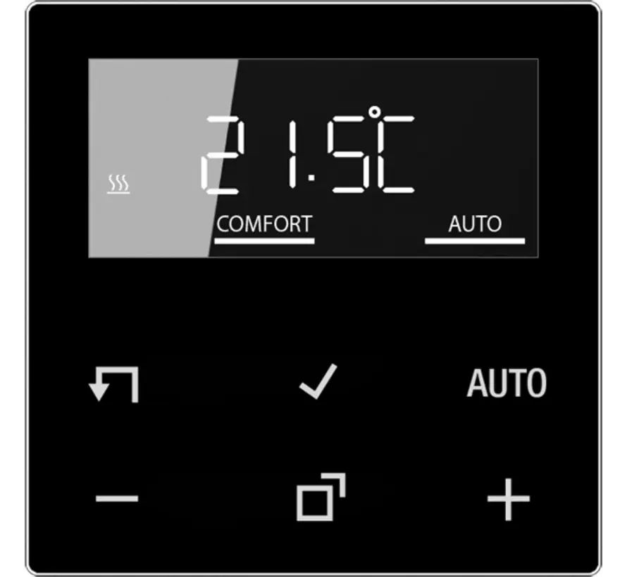 Bedienelement mit Display für Raumthermostat A-range schwarz glänzend (A 1790 D SW)
