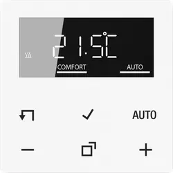 JUNG Bedienelement mit Display für Raumthermostat A-range alpinweiß (A 1790 D WW)