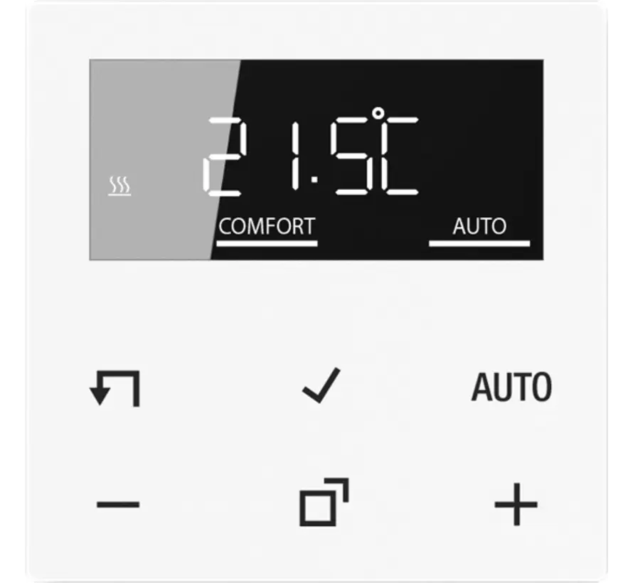 Bedienelement mit Display für Raumthermostat A-range alpinweiß (A 1790 D WW)