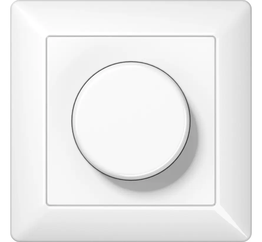 LED-Drehdimmer komplett für Einzelmontage 3–40 Watt AS500 alpinweiß (AS 5544.03 V WW)