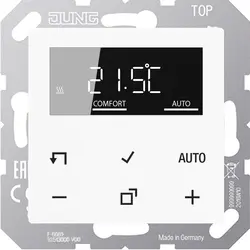 JUNG Raumthermostat mit Display inkl. Einsatz A-range alpinweiß (TR D A 1790 WW)
