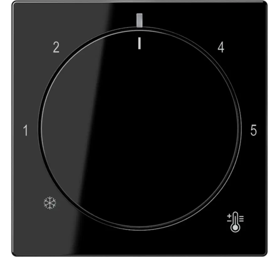 Abdeckung für Thermostat A-range schwarz glänzend (A 1749 BF SW)
