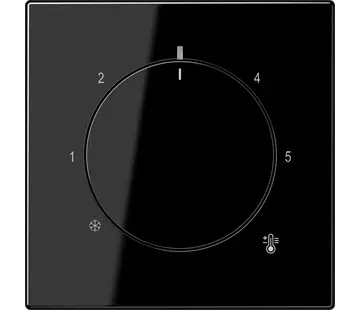 JUNG Abdeckung für Thermostat LS990 schwarz glänzend (LS 1749 BF SW)