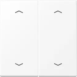JUNG Wippe 2-fach mit pfeilsymbole LS990 schneeweiß matt (LS 995 MP WWM)