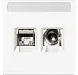 Smart-TV-Anschlussdose LS990 schneeweiß matt (MMD LS 4521 WWM)