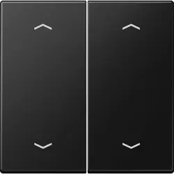 JUNG Wippe 2-fach mit pfeilsymbole LS990 graphitschwarz matt (LS 995 MP SWM)