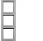 Abdeckrahmen 3-fach Q3 aluminium (10136094)