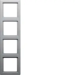 Berker Abdeckrahmen 4-fach Q1 aluminium (10146084)