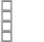 Abdeckrahmen 4-fach Q3 aluminium (10146094)