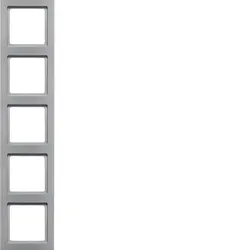 Berker Abdeckrahmen 5-fach Q3 aluminium (10156094)