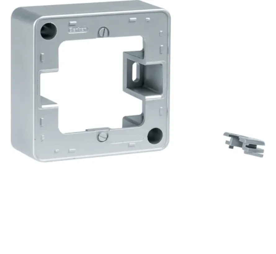 Aufputz-Gehäuse 1-fach Q1 aluminium (10296084)