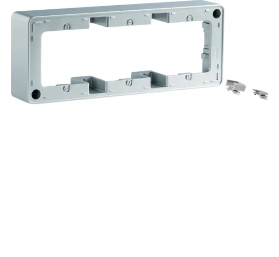 Aufputz-Gehäuse 3-fach Q1 aluminium (10316084)