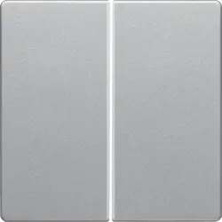 Berker Dimmerbedienaufsatz Tastdimmer 2-fach Q1/Q3/Q7 aluminium (85142124)