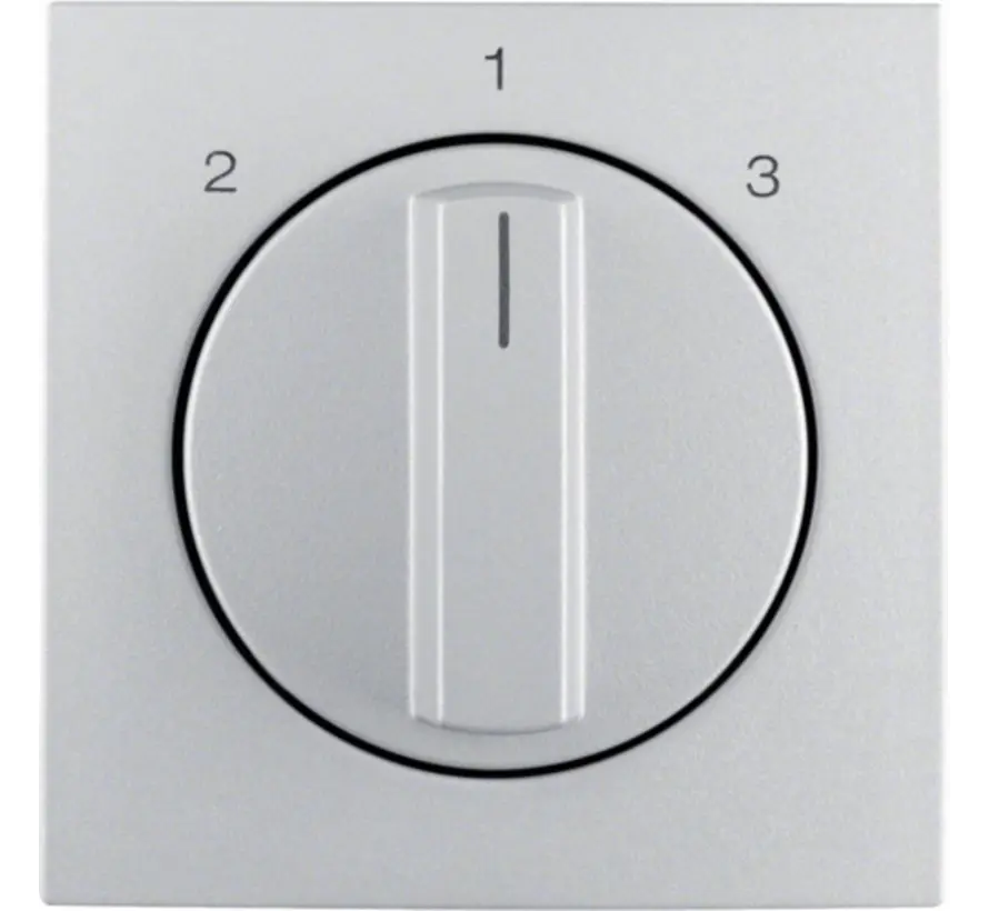 Drehbedienaufsatz Dreistufenschalter 2-1-3 S1/B3/B7 aluminium matt (1084140400)