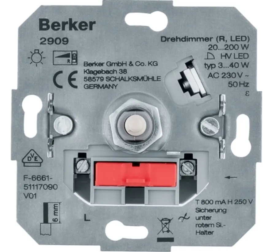 Drehdimmer 20-200 Watt (2909)