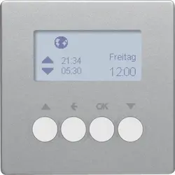 Berker Jalousie-Schaltuhr-Aufsatzmodul Q1/Q3/Q7 aluminium (85741124)