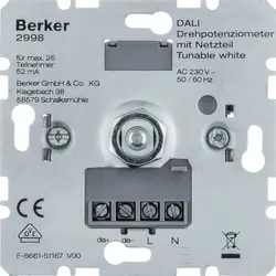 Berker Potentiometer DALI mit Netzteil Tunable White (2998)