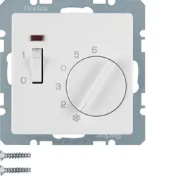 Berker Raumtemperaturregler 24V Öffner Q1/Q3/Q7 weiß (20316089)