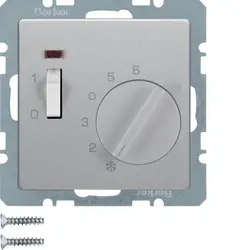 Berker Raumtemperaturregler Öffner Q1/Q3/Q7 aluminium (20306084)