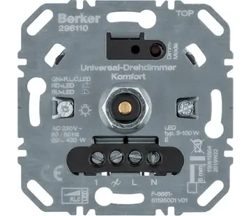 Berker Universal Drehdimmer Komfort LED 3-100 Watt (296110)