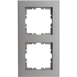 Kopp Abdeckrahmen 2-fach HK07 PURE stahl (406947000)
