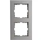 Abdeckrahmen 2-fach HK07 PURE stahl (406947000)