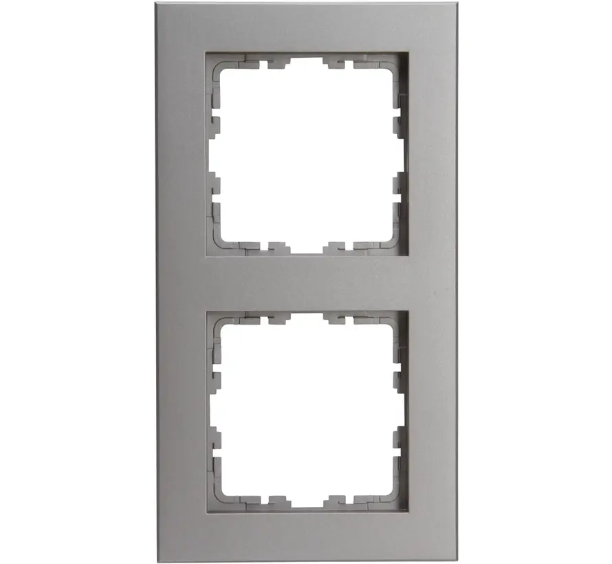 Abdeckrahmen 2-fach HK07 PURE stahl (406947000)