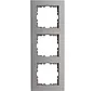 Abdeckrahmen 3-fach HK07 PURE stahl (407047004)