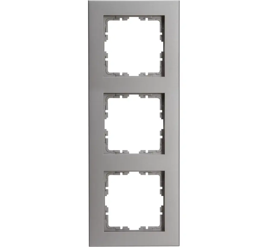 Abdeckrahmen 3-fach HK07 PURE stahl (407047004)