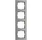 Abdeckrahmen 4-fach HK07 PURE stahl (407147007)