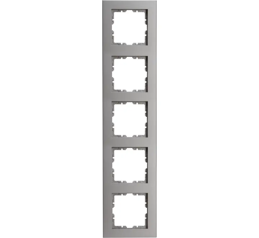 Abdeckrahmen 5-fach HK07 PURE stahl (407247000)