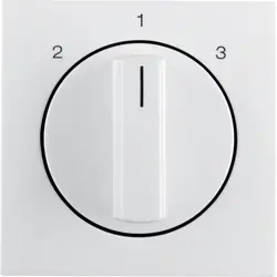Berker Drehbedienaufsatz Dreistufenschalter 2-1-3 S1/B3/B7 weiß glänzend (1084898900)