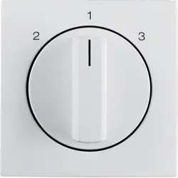 Berker Drehbedienaufsatz Dreistufenschalter 2-1-3 S1/B3/B7 weiß matt (1084190900)