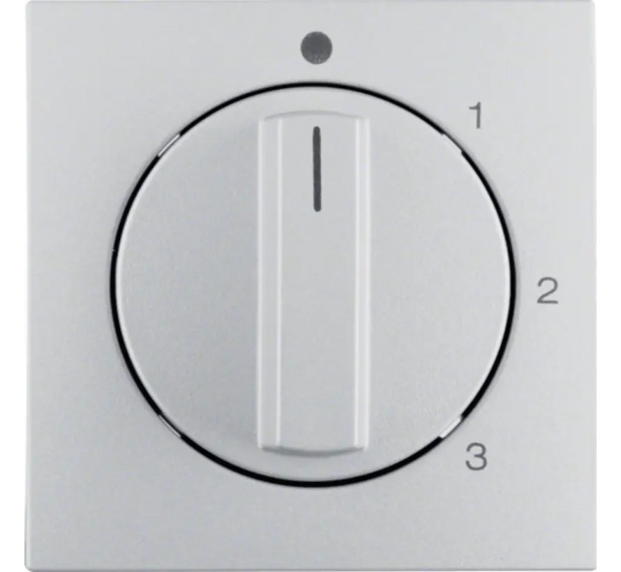 Drehbedienaufsatz Dreistufenschalter Nullstellung 1-2-3 S1/B3/B7 aluminium matt (1096140400)