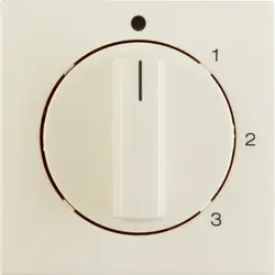Berker Drehbedienaufsatz Dreistufenschalter Nullstellung 1-2-3 S1/B3/B7 creme glänzend (1096898200)