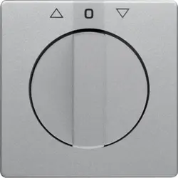 Berker Drehbedienaufsatz Jalousieschalter Q1/Q3/Q7 aluminium (1080608400)