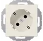 Schuko-Steckdose 45 Grad ohne Befestigungskrallen A-range creme (A 520-45 N)