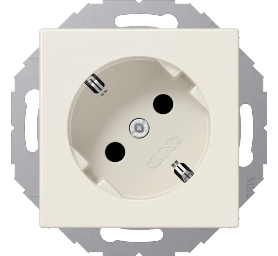 Schuko-Steckdose 45 Grad ohne Befestigungskrallen A-range creme (A 520-45 N)