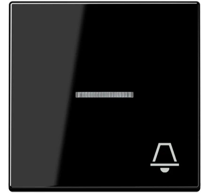 Wippe symbol Klingel Kontrollfenster A-range schwarz glänzend (A 590 KO5 K SW)