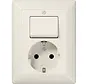 Kombination Schalter/Schuko-Steckdose AS500 creme (AS 5576 EU)