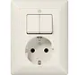 Kombination Serienschalter/Schuko-Steckdose AS500 creme (AS 5575 EU)