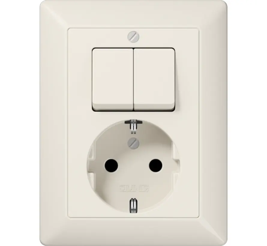 Kombination Serienschalter/Schuko-Steckdose AS500 creme (AS 5575 EU)