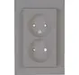 Steckdose 2-fach ohne Schutzkontakt mit Safety+ für 1-fach Unterputzdose HK07 Athenis stahl (950047007)
