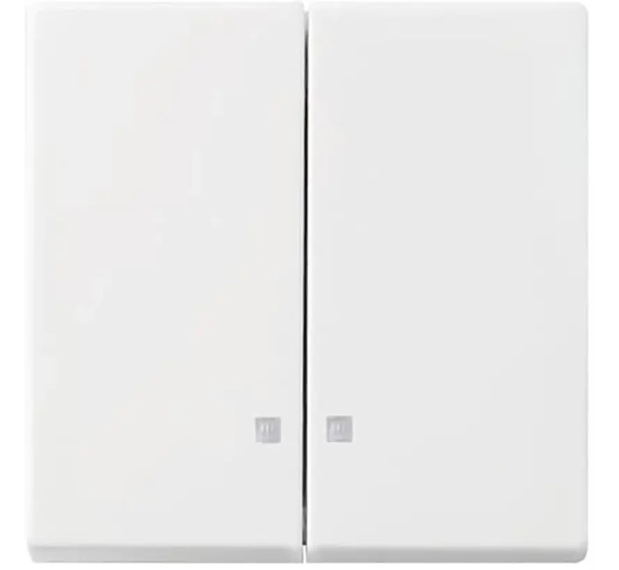 Wippe 2-fach mit Kontrollfenster Balance SI weiß glänzend (2505 K-914)