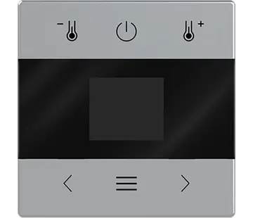 Busch-Jaeger Zentralplatte für Raumthermostat mit Display und Bluetooth Future Linear Alusilber (1794 MDRT-83)