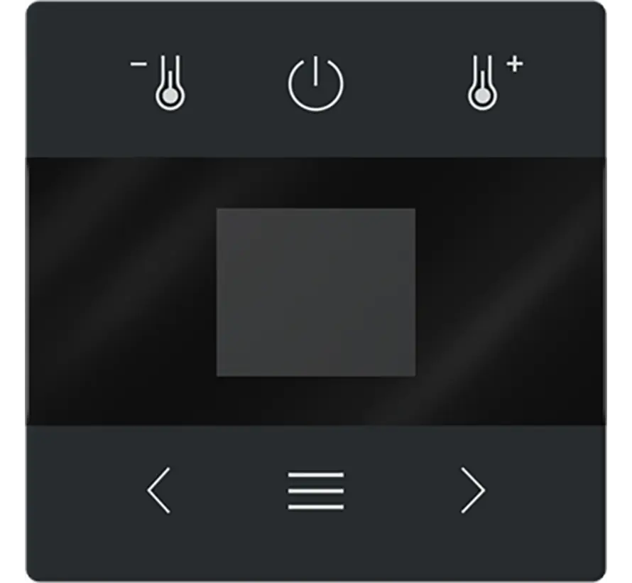 Zentralplatte für Raumthermostat mit Display und Bluetooth Future Linear schwarz matt (1794 MDRT-885)