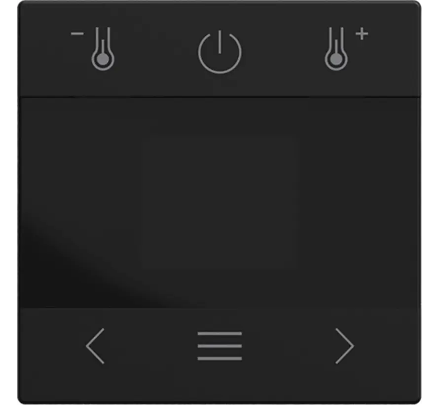 centraalplaat voor kamerthermostaat met display en Bluetooth Balance SI zwart mat